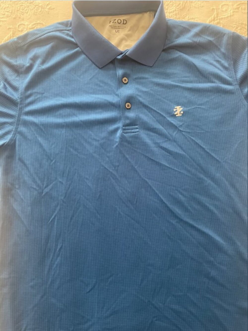 Mens Izod Golf L Navy Golf Shirt Short Sleeve